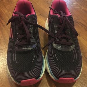Sketchers Ultra Cushioned Go Run Athletic Shoes 9 Black with purple/pink/blue